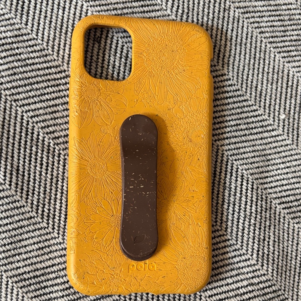 Pela Eco-Friendly Yellow Phone Case with Grip
